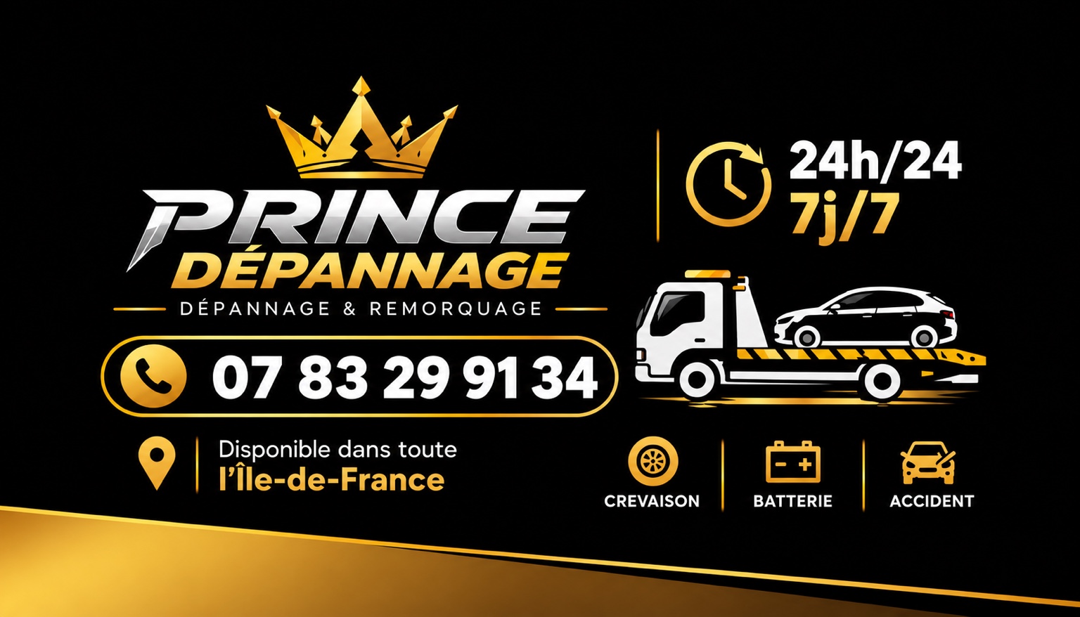 Prince Dépannage — dépannage et remorquage en Île-de-France